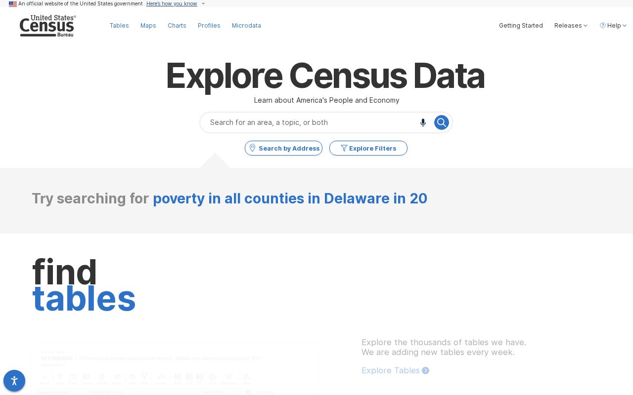 Mena criminal records Census data portal