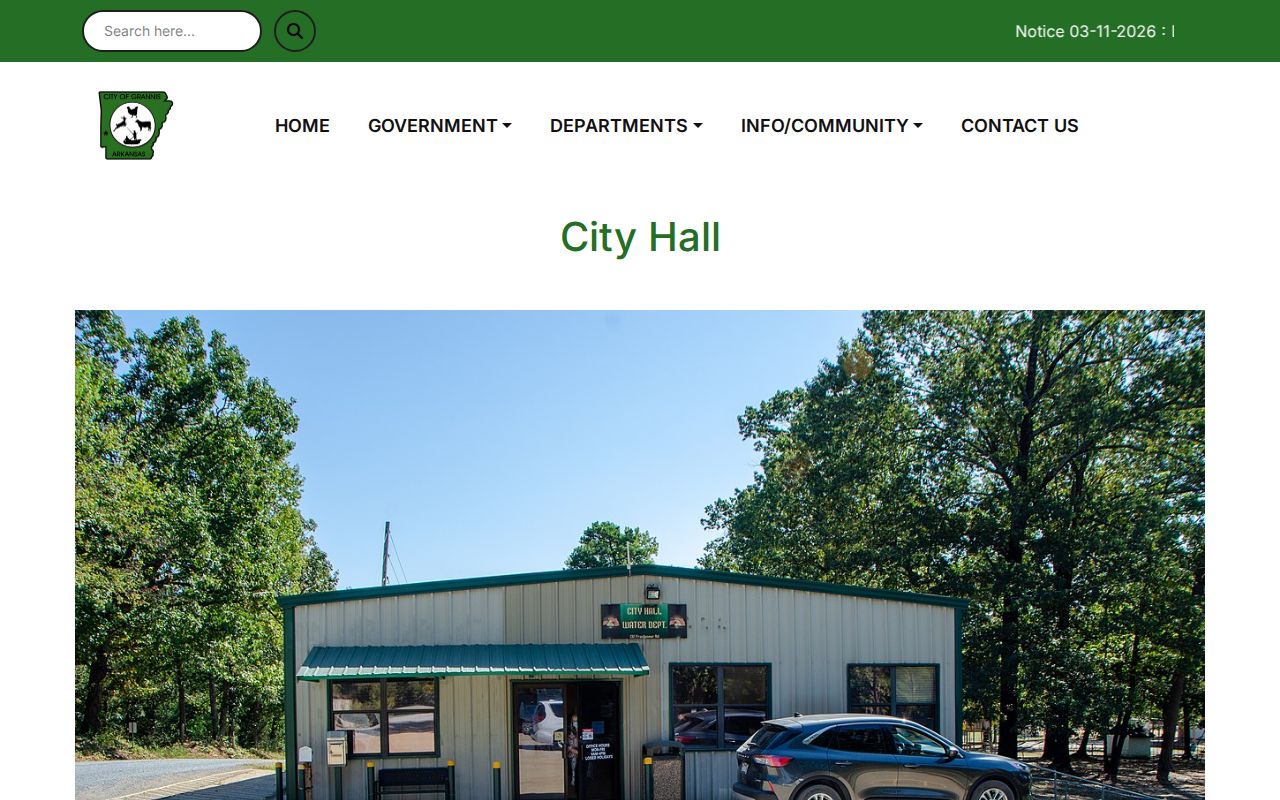 Grannis criminal records City Hall contact page