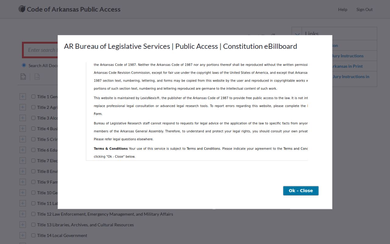 Arkansas Code source for Polk County criminal court case access