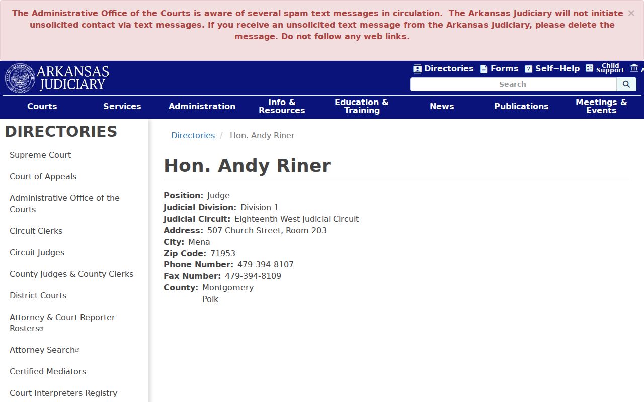 Polk County criminal court cases in the Eighteenth West Judicial Circuit