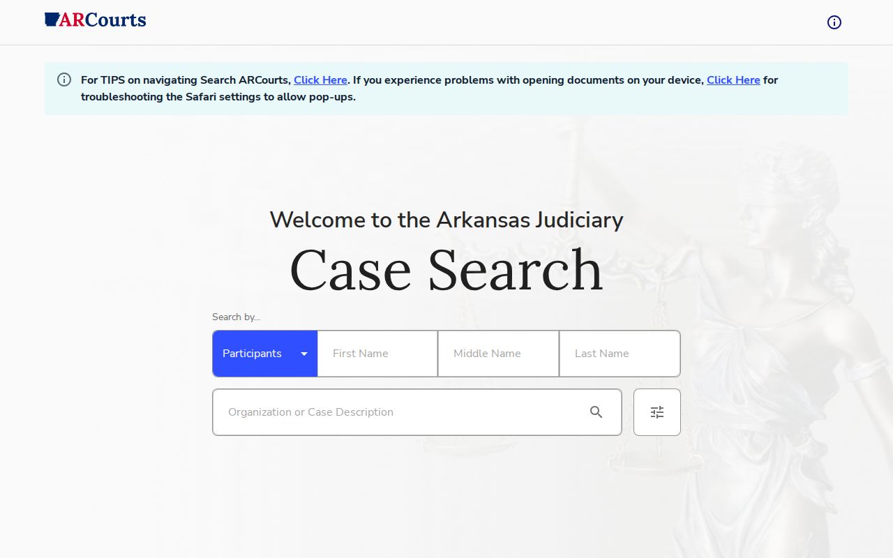 Polk County criminal history Search ARCourts public interface